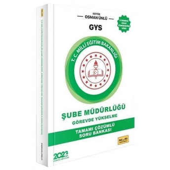 Makro Kitap 2023 T.c. Milli Eğitim Bakanlığı Gys Şube Müdürlüğü Soru Bankası Osman Ünlü