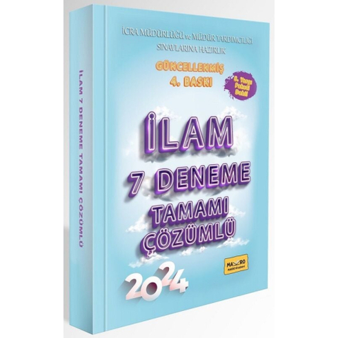 Makro Kitap 2024 Icra Müdürlüğü Ve Yardımcılığı Ilam 7 Deneme Çözümlü Komisyon