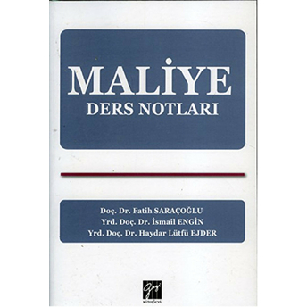 Maliye Ders Notları Fatih Saraçoğlu