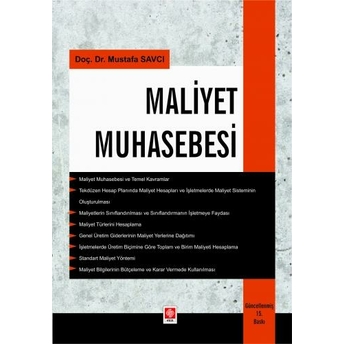 Maliyet Muhasebesi Mustafa Savcı