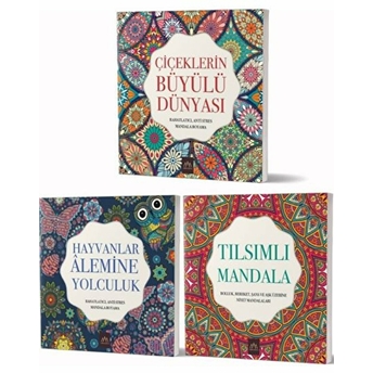 Mandala Büyükler Için Boyama Seti (3 Kitap Takım) Kolektif