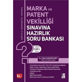 Marka Ve Patent Vekilliği Sınavına Hazırlık Soru Bankası Zülal Karagülmez