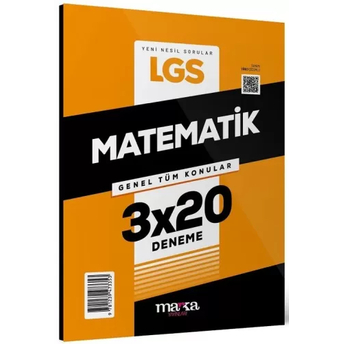 Marka Yayınları 2024 8. Sınıf Lgs Matematik 3X20 Deneme Komisyon