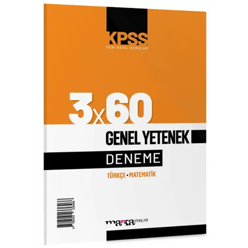 Marka Yayınları Kpss 2023 Genel Yetenek 3X60 Deneme Sınavı