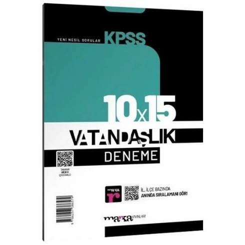 Marka Yayınları Kpss 2023 Vatandaşlık 10X15 Deneme Tamamı Video Çözümlü