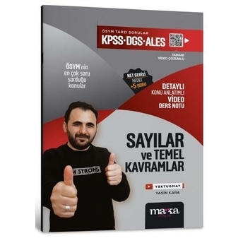 Marka Yayınları Kpss Dgs Ales Sayılar Ve Temel Kavramlar Konu Anlatımlı Video Ders Notu Yasin Kara