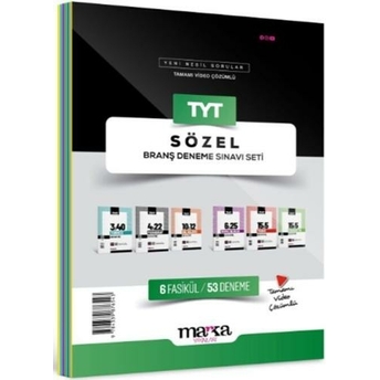 Marka Yayınları Tyt Sözel Branş Deneme Seti (6 Kitap) Komisyon