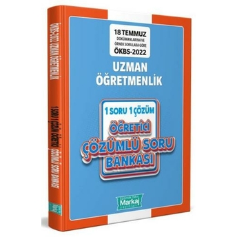 Markaj Yayınları 2022 Uzman Öğretmenlik 1 Soru - 1 Çözüm Öğretici Çözümlü Soru Bankası Komisyon