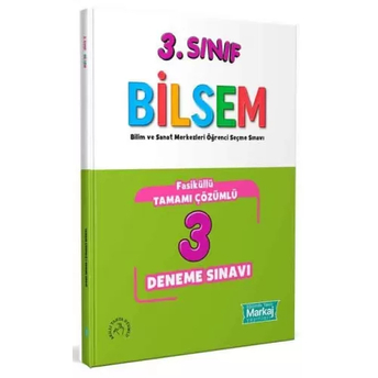 Markaj Yayınları 3. Sınıf Bilsem Çözümlü 3 Fasikül Deneme Sınavı Komisyon