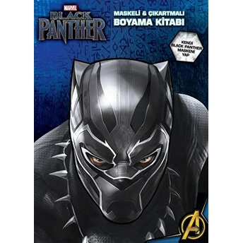 Marvel Black Panther Maskeli Ve Çıkartmalı Boyama Kitabı Kolektif