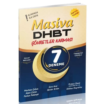 Masiva Yayınları Dhbt Şöhretler Karması 7 Deneme Mustafa Çoban