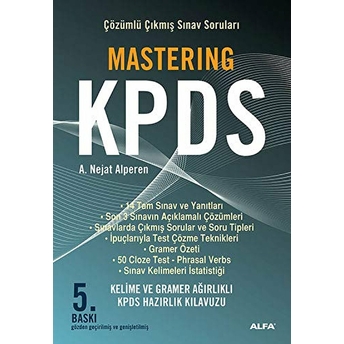 Mastering Kpds Çözümlü Çıkmış Sınav Soruları A. Nejat Alperen