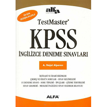 Mastering Kpss Ingilizce Deneme Sınavları (Son Değişiklikleriyle) A. Nejat Alperen