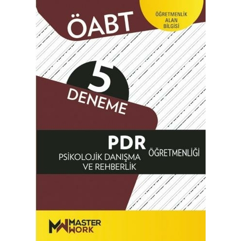 Masterwork Öabt Pdr Psikolojik Danışma Ve Rehberli