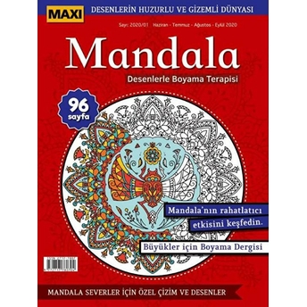 Maxi Mandala Desenlerle Boyama Terapisi 1 Kolektif