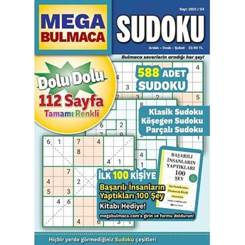 Maxi Mega Sudoku Bulmaca 6 Kolektif