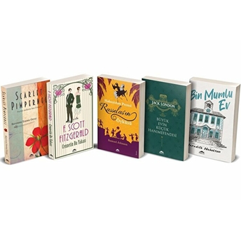 Maya Klasik Edebiyat Seti 1 (5 Kitap Takım) Baroness Emma Orczy, F. Scott Fitzgerald, Samuel Johnson, Jack London, Mark Twain