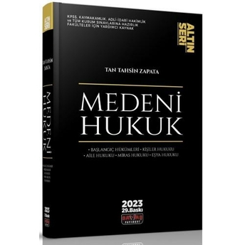 Medeni Hukuk Konu Anlatımlı Altın Seri Tan Tahsin Zapata