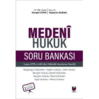 Medeni Hukuk Soru Bankası Nurşen Ayan