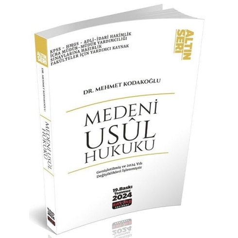 Medeni Usul Hukuku Altın Seri Mehmet Kodakoğlu