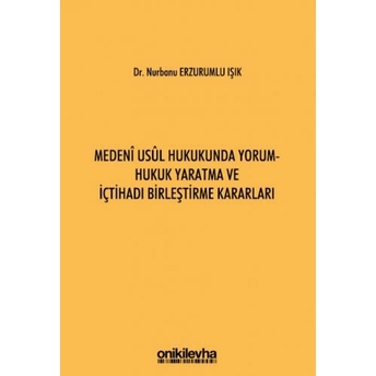 Medeni Usul Hukukunda Yorum - Hukuk Yaratma Ve Içtihadı Birleştirme Kararları Nurbanu Erzurumlu Işık