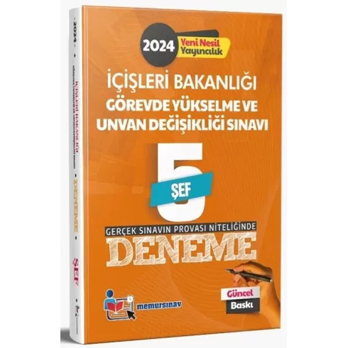 Memur Sınav 2024 Gys Içişleri Bakanlığı Şef 5 Deneme Komisyon