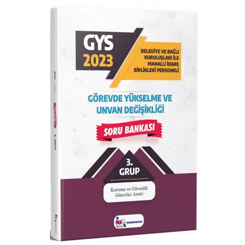 Memur Sınav Yayınları 2023 Gys Belediye Ve Bağlı Kuruluşları Ile Mahalli Idare Birlikleri 3. Grup Soru Bankası Komisyon