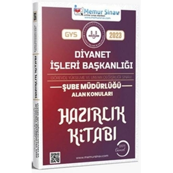 Memur Sınav Yayınları 2023 Gys Diyanet Işleri Başkanlığı Şube Müdürlüğü Alan Konuları Hazırlık Kitabı Komisyon