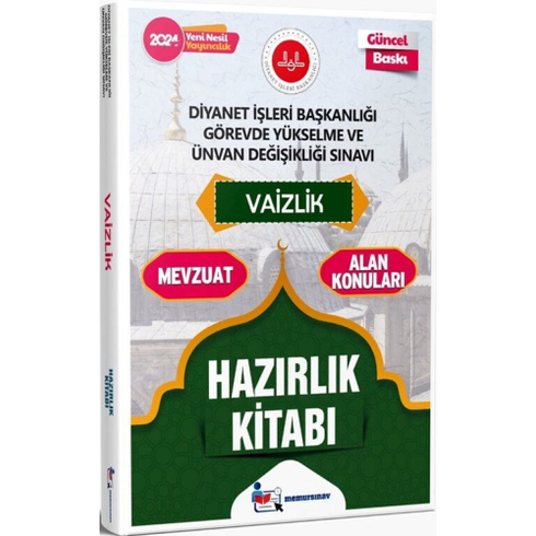 Memur Sınav Yayınları 2024 Diyanet Işleri Başkanlığı Gys Ve Uds Vaizlik Hazırlık Kitabı Komisyon