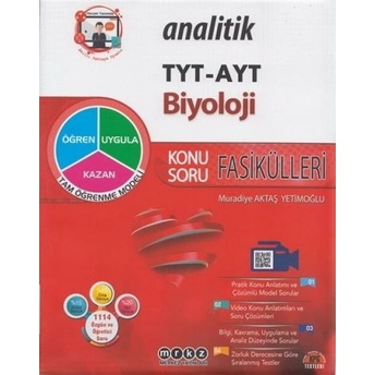 Merkez Yayınları Tyt Ayt Analitik Biyoloji Konu Soru Fasikülleri Muradiye Aktaş Yetimoğlu