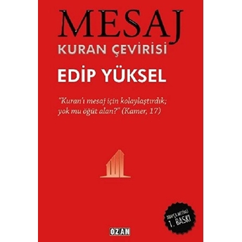 Mesaj - Kuran Çevirisi (Ciltli) Ciltli Edip Yüksel