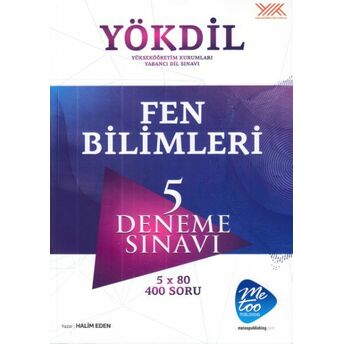 Metoo Publishing Yökdil Fen Bilimleri 5 Deneme Sınavı (Yeni) Halim Eden