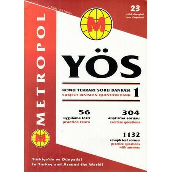 Metropol Yös Konu Tekrarı Soru Bankası 1-2-3 Set (Yeni) Kolektif