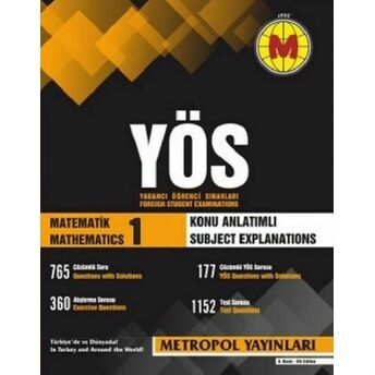 Metropol Yös Matematik 1 Konu Anlatımlı (Yeni) Kolektif