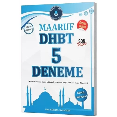 Mihrap Yayınları Dhbt Tüm Adaylar Maaruf 5 Deneme Çözümlü Ufuk Yıldırım