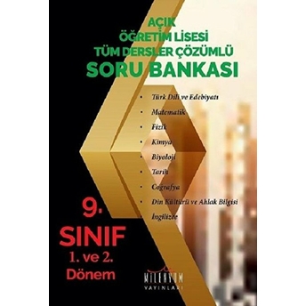 Milenyum Yayınları Açıköğretim Lisesi 9. Sınıf Tüm Dersler Çözümlü Soru Bankası (Yeni) Kolektif