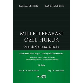 Milletlerarası Özel Hukuk Pratik Çalışma Kitabı Aysel Çelikel