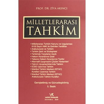 Milletlerarası Tahkim Ciltli Ziya Akıncı