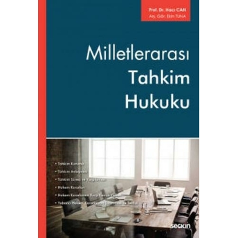 Milletlerarası Tahkim Hukuku Hacı Can