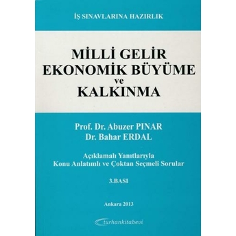 Milli Gelir Ekonomik Büyüme Ve Kalkınma Soru Ve Yanıtlarıyla Abuzer Pınar