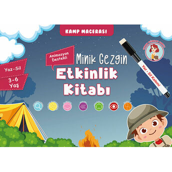 Minik Gezgin Etkinlik Kitabı (Animasyon Destekli) Yaz-Sil 3-6 Yaş Kolektif