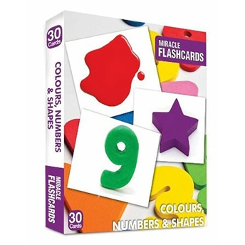 Miracle Flashcards Colours, Numbers And Shapes (30 Cards) Kolektif