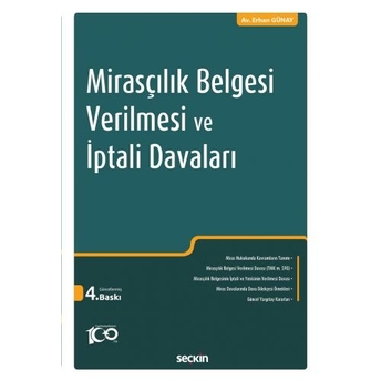 Mirasçılık Belgesi Verilmesi Ve Iptali Davaları Erhan Günay