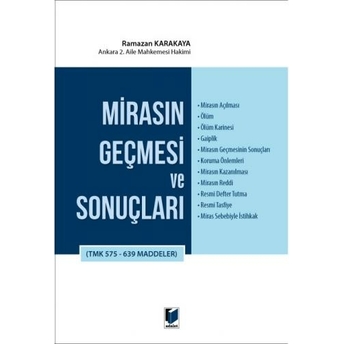 Mirasın Geçmesi Ve Sonuçları Ramazan Karakaya