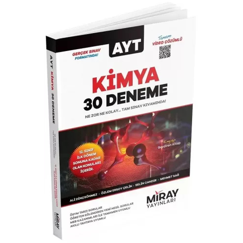 Miray Ayt Kimya Tamamı Video Çözümlü 30 Deneme