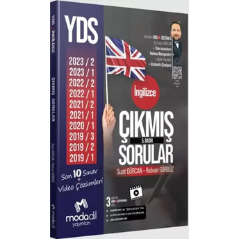 Modadil Yayınları Yds Ingilizce Çıkmış Sorular Tamamı Video Çözümlü Suat Gürcan