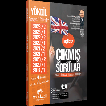 Modadil Yayınları Yökdil Sosyal Bilimler Çıkmış Sorular Tamamı Video Çözümlü Suat Gürcan