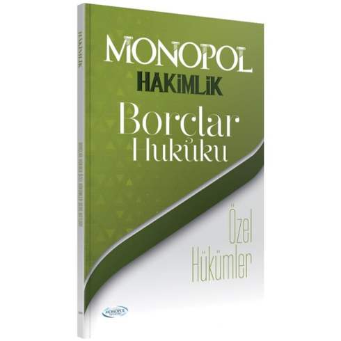 Monopol Yayınları Adli Idari Hakimlik Borçlar Hukuku Özel Hükümler Konu Anlatımı Ve Soru Bankası Komisyon