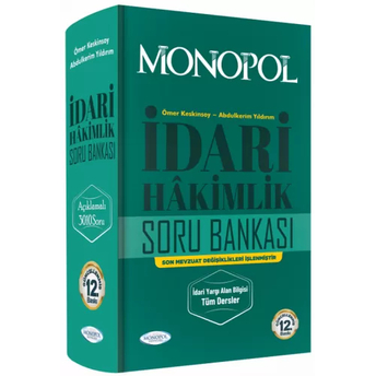 Monopol Yayınları Idari Hakimlik Soru Bankası Abdülkerim Yıldırım