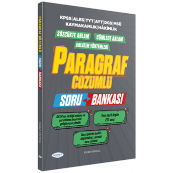 Monopol Yayınları Tüm Sınavlar Için Paragraf Soru Bankası Çözümlü Kader Kangal